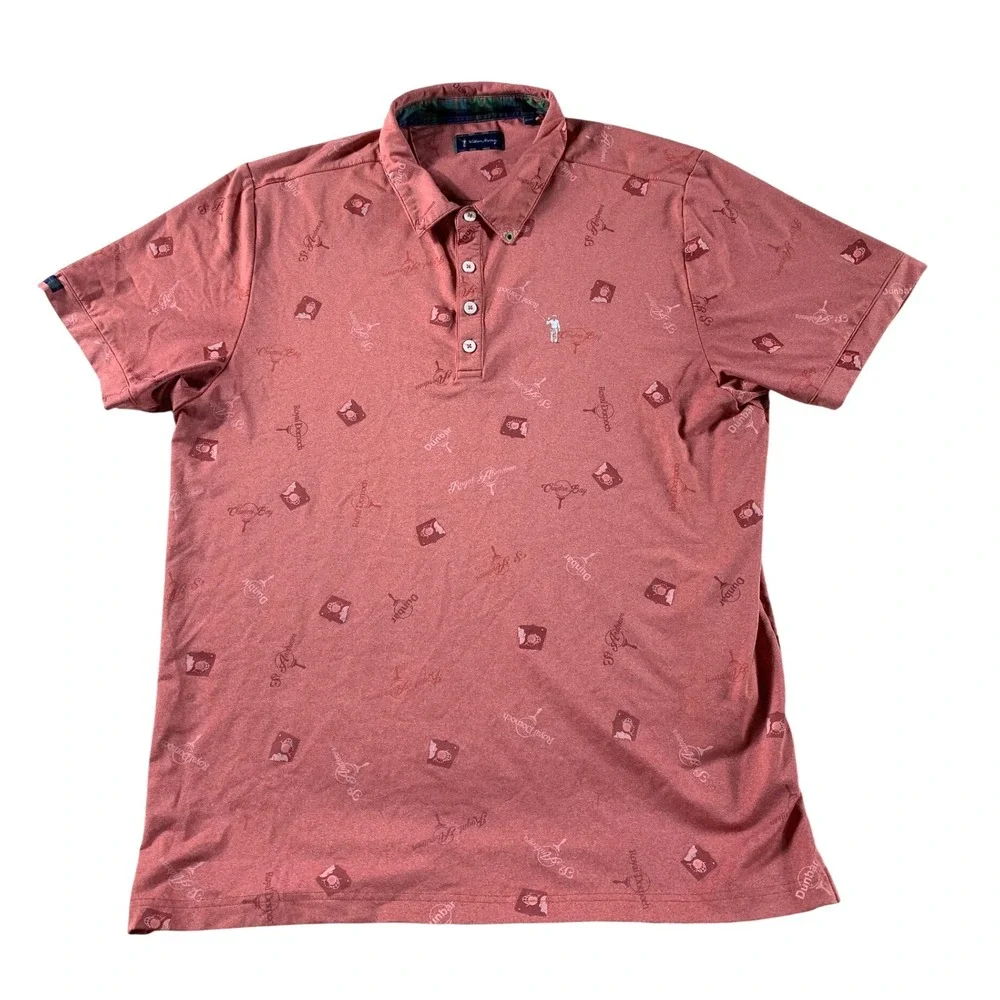 Two William Murray Golf Polo Shirts Mens Bundle Grey Salmon Pink XL - Picture 12 of 16